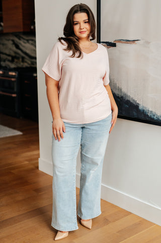 Frequently Asked Questions V-Neck Top in Blush