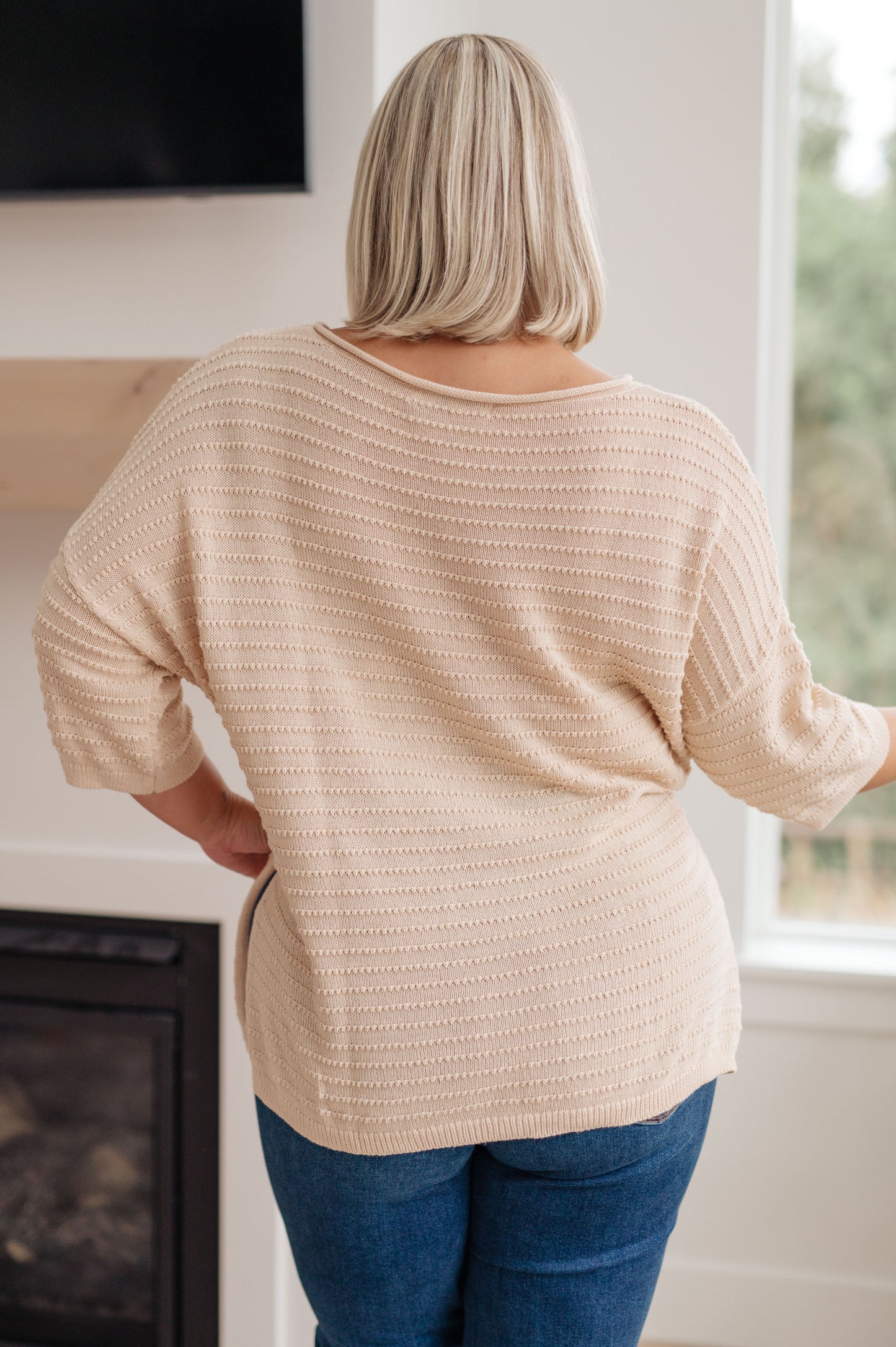 High Tide Oversized Top in Cream