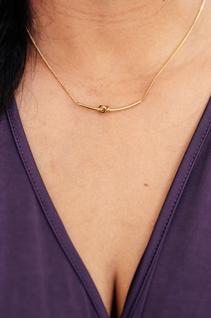 Love Knot Bar Necklace