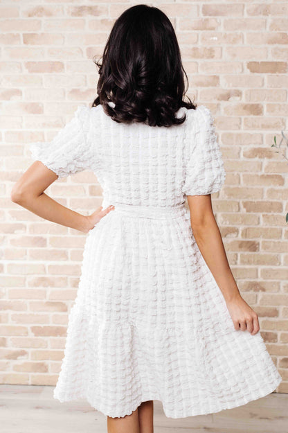 On Cloud Nine Bubble Midi Dress