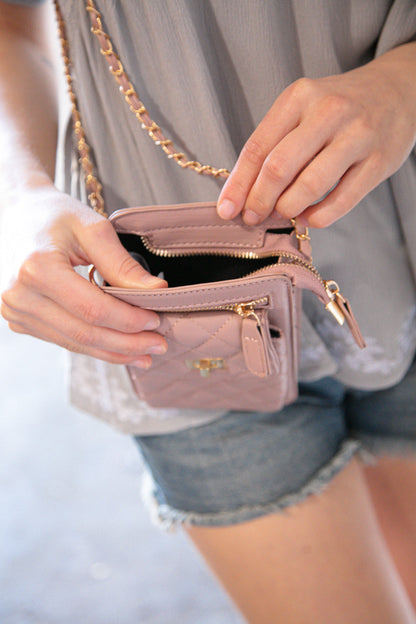 Couture Smart Blush Quilted Chain Strap Bag