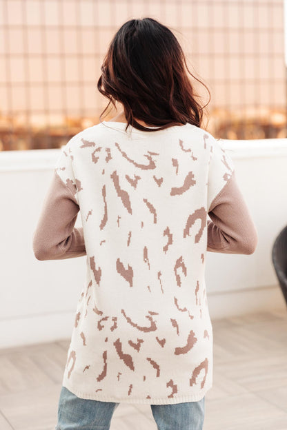 Abstract Animal Print Sweater