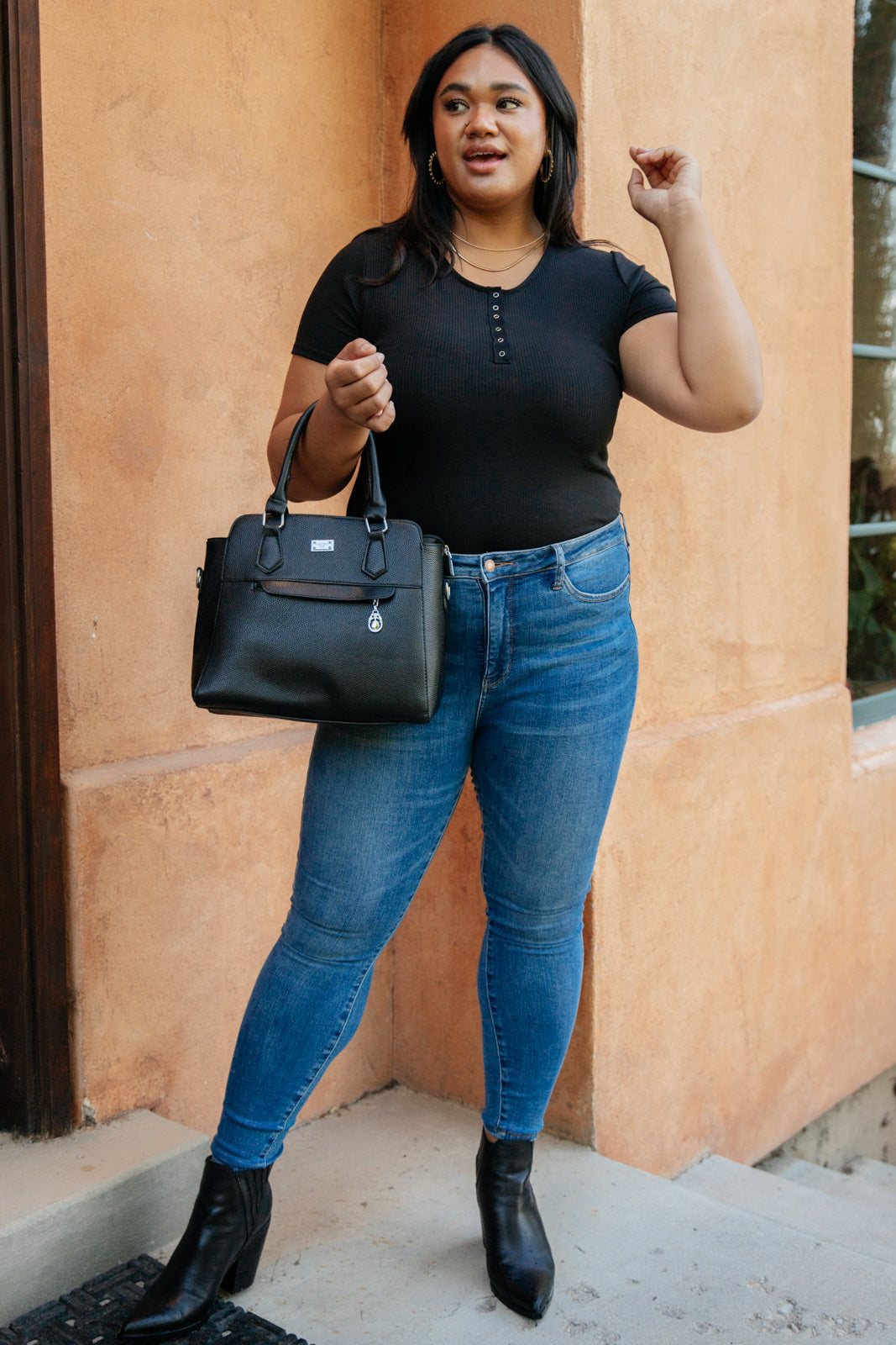 Perfect Tuck Bodysuit in Black