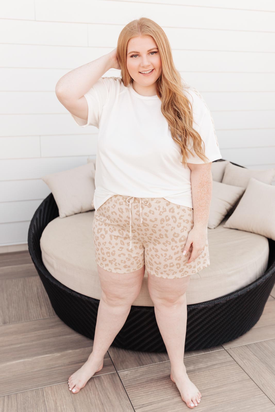 Wild Spots Shorts in Taupe