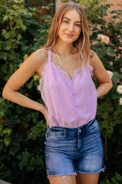 Lace Bonbon Bodysuit in Lavender