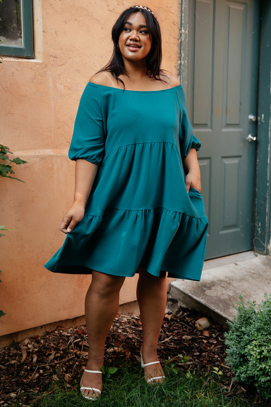 Teal Tiers Dress