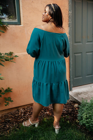 Teal Tiers Dress