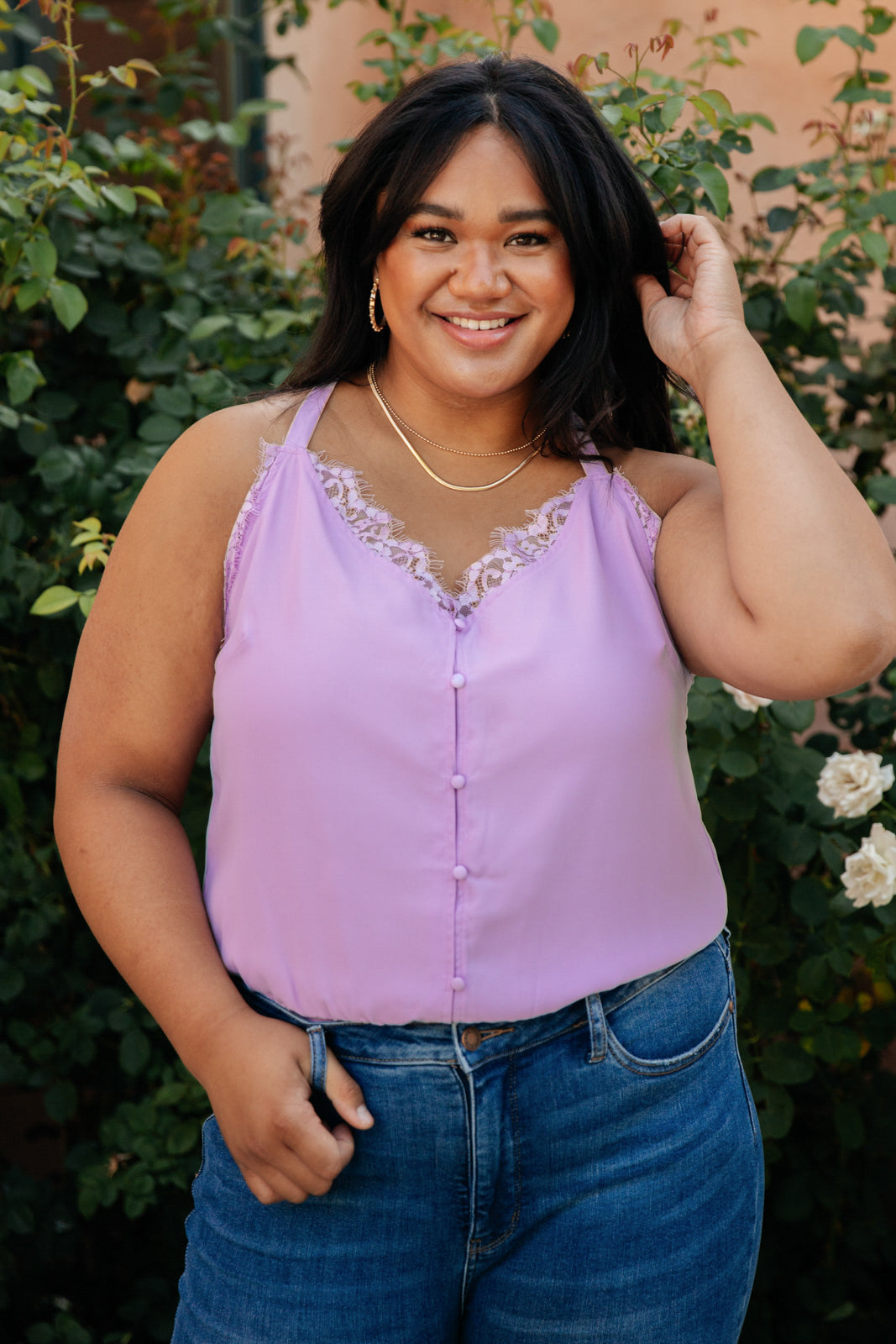 Lace Bonbon Bodysuit in Lavender