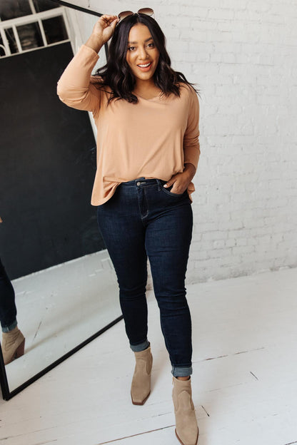 Every Girl's Favorite Basic Top in Apricot