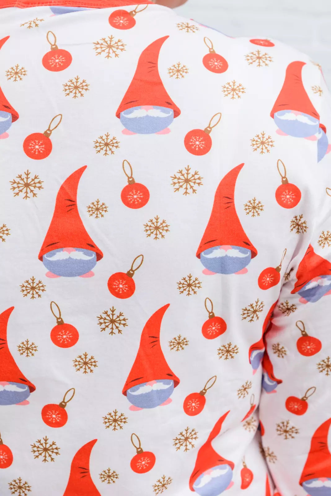 PREORDER: Soft & Stretchy Long Sleeve Pajamas in Gnome With Snowflake