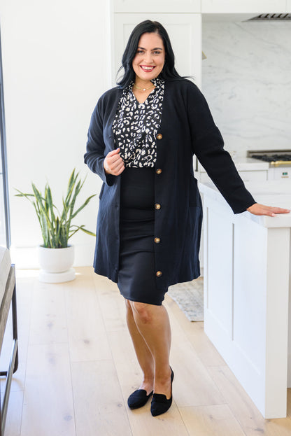 A Bit Of Fun Animal Print Blouse In Black