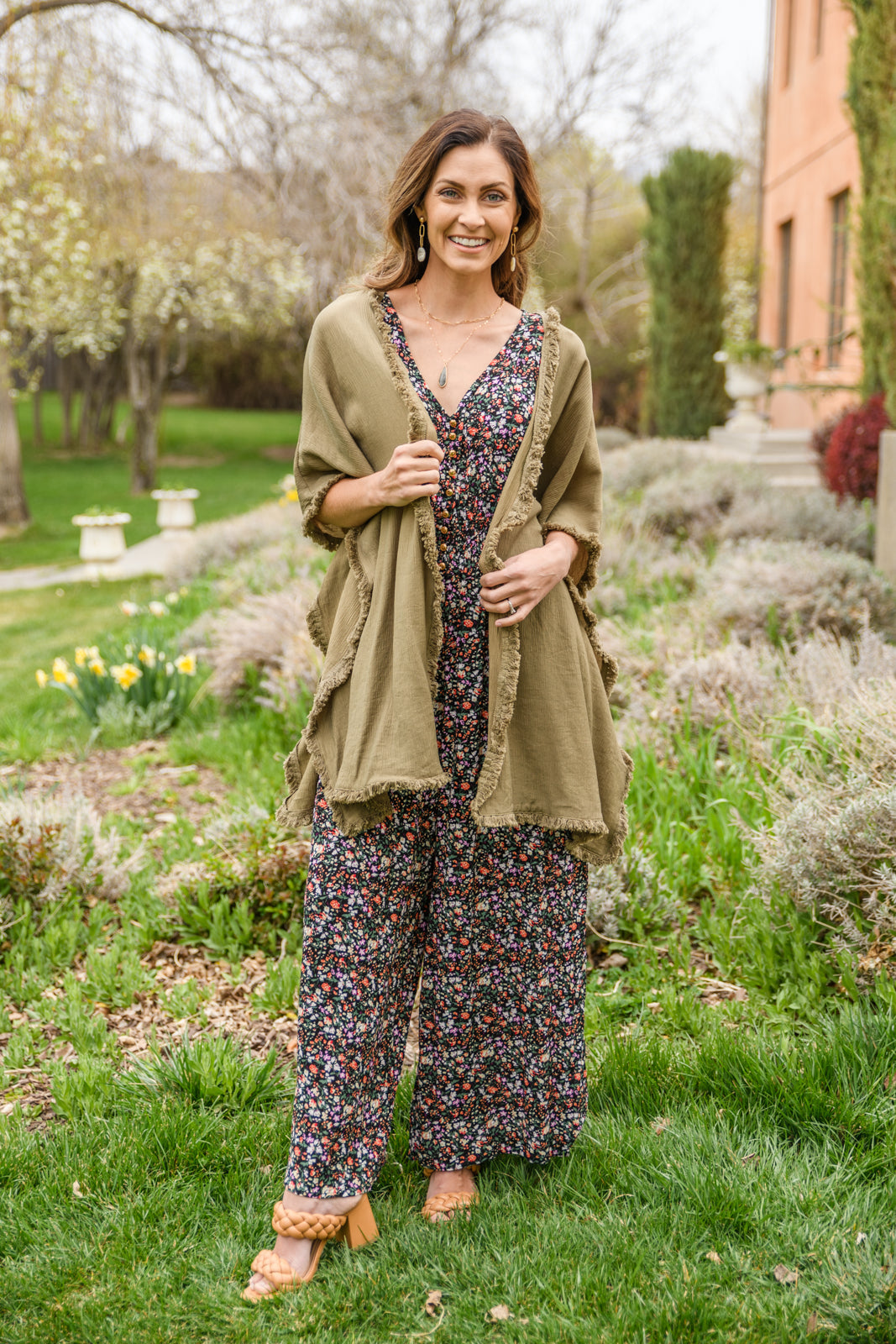 Adrift Memories Kimono in Green