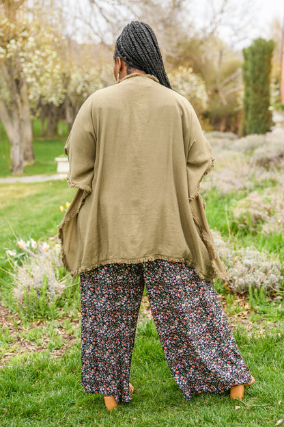 Adrift Memories Kimono in Green