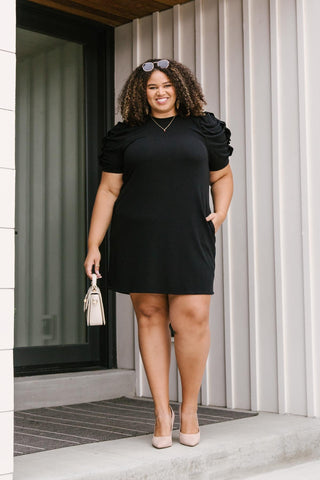 All in The Sleeve Dress in Black