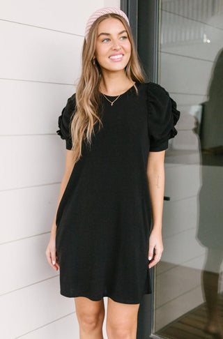 All in The Sleeve Dress in Black