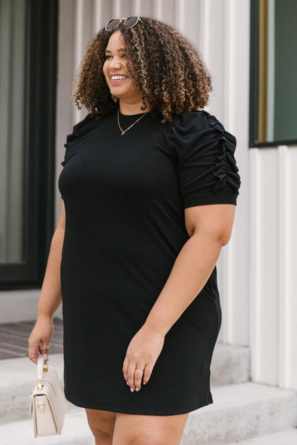 All in The Sleeve Dress in Black