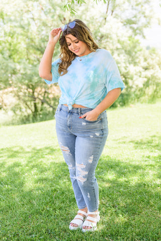 Aqua Escape Tie Dye Top