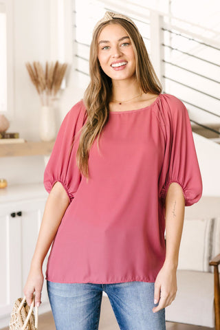 Audrey Top In Dusty Rose