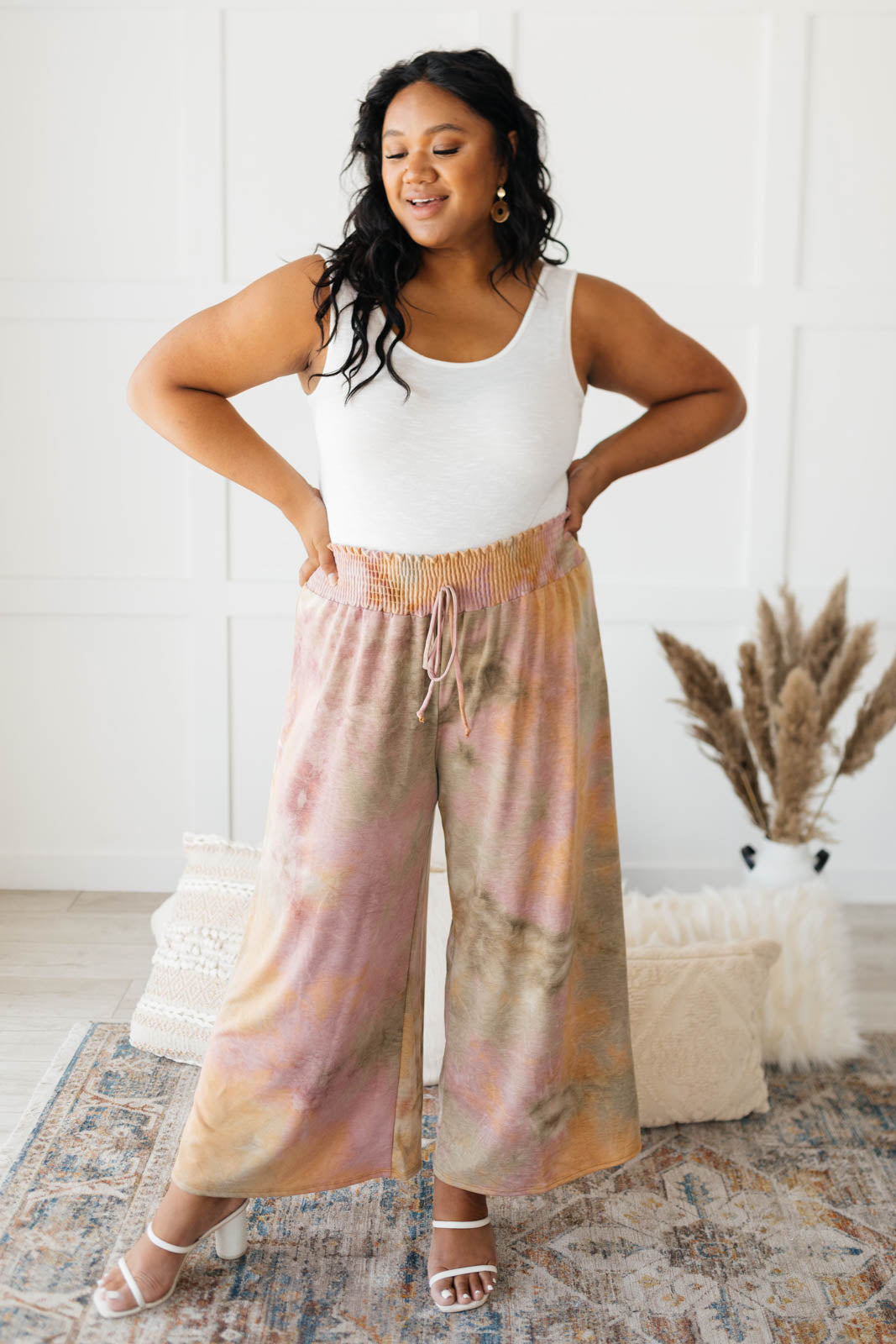 Beachy Clean Wide Leg Trousers in Mauve