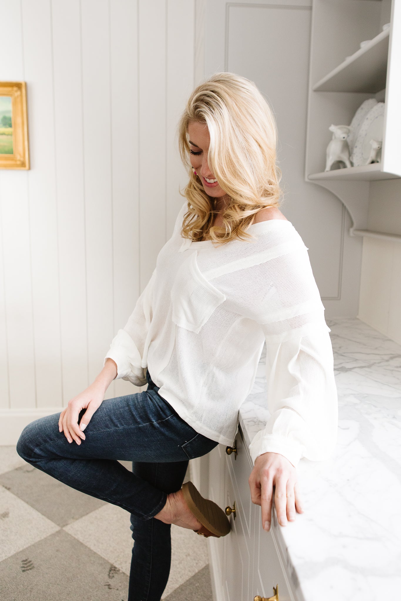 Bellissimo Draped V-neck Sweater