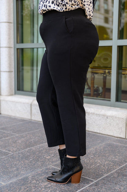 Big Dreams Stretch Pull On Dress Pants In Black