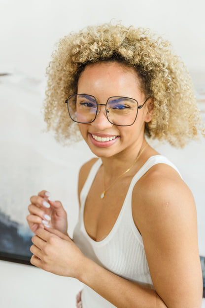 Black Wire Blue Light Glasses