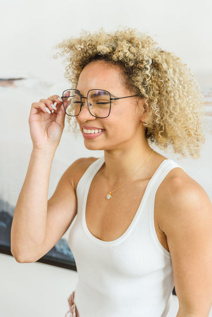 Black Wire Blue Light Glasses