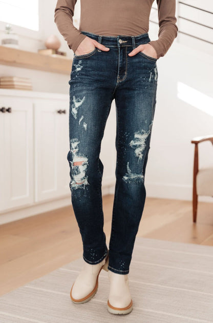 Bleach Splash Boyfriend Jeans