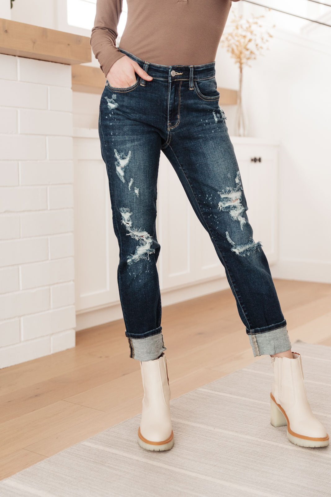 Bleach Splash Boyfriend Jeans