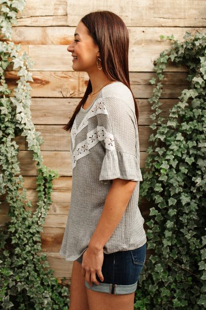 Break Away Top In Gray