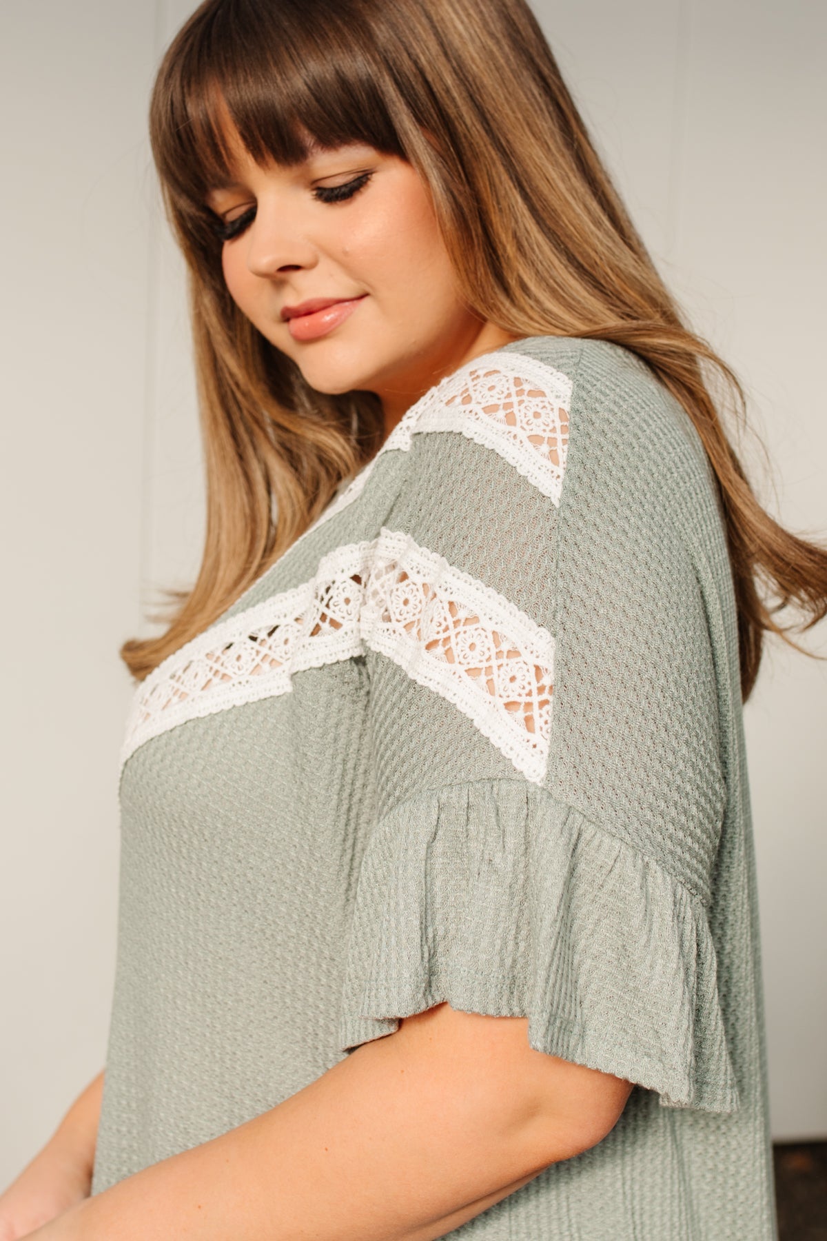 Break Away Top In Sage