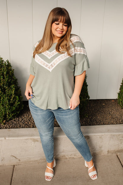 Break Away Top In Sage