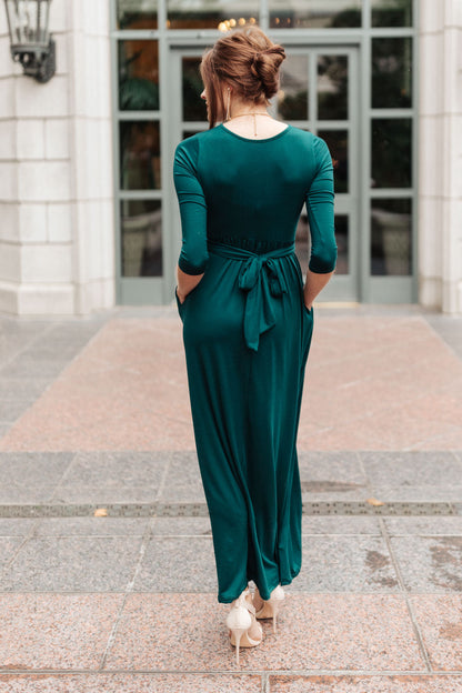 Bri Maxi Dress in Hunter Green