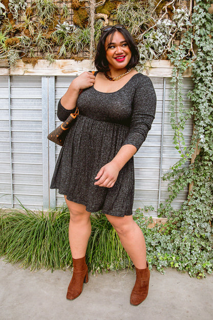 Brightest Star Dress In Charcoal