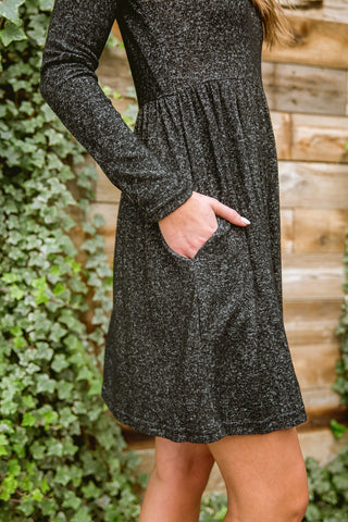 Brightest Star Dress In Charcoal