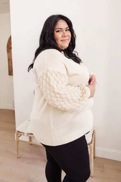 Bubbly B Sweater In Ivory