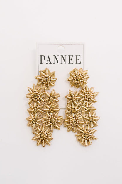 Christmas Bow Beaded Statement Earrings