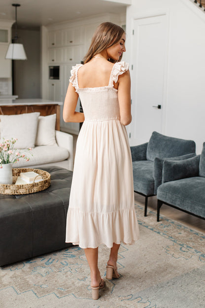 Clear View Dress in Oatmeal