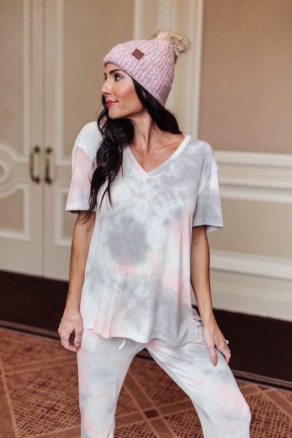 Cloud 9 Tie Dye Top in Peach