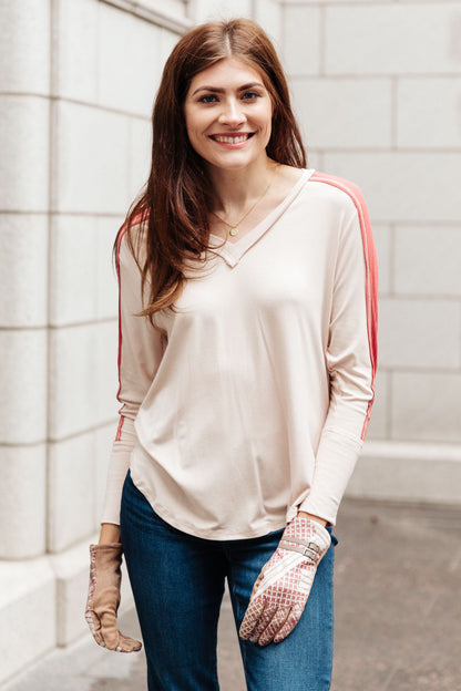 Coffee Date V Neck Top