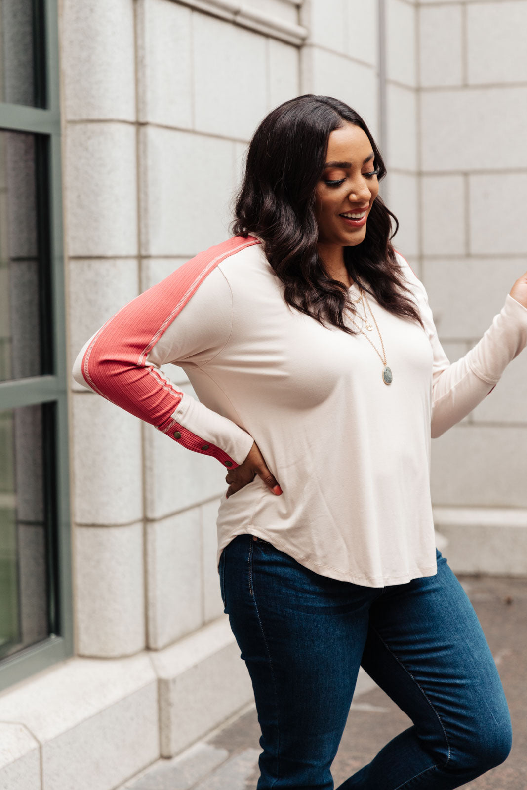 Coffee Date V Neck Top