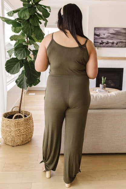 Cool Breeze Jumpsuit In Olive