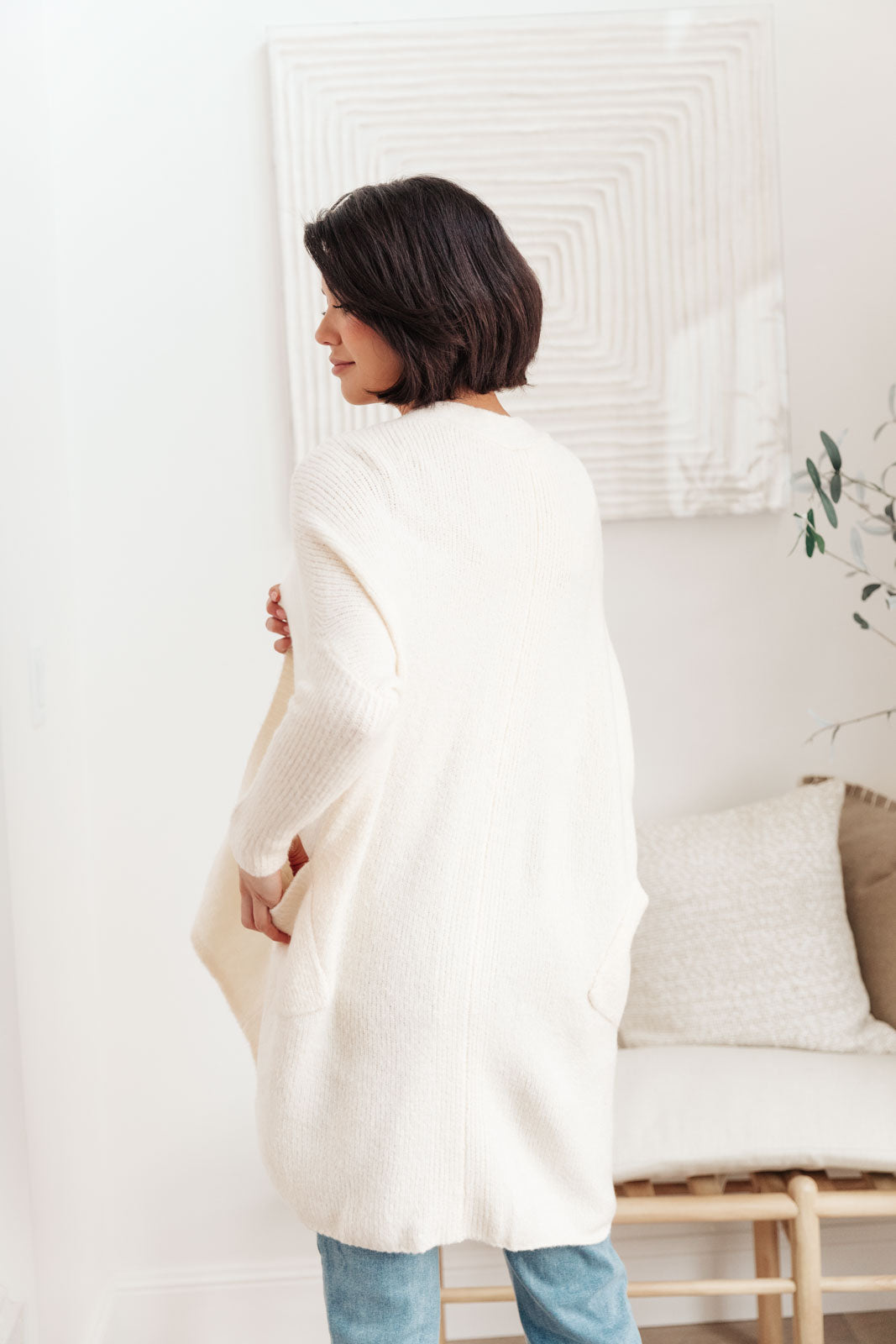 Cozy Nights Cardigan In Cream