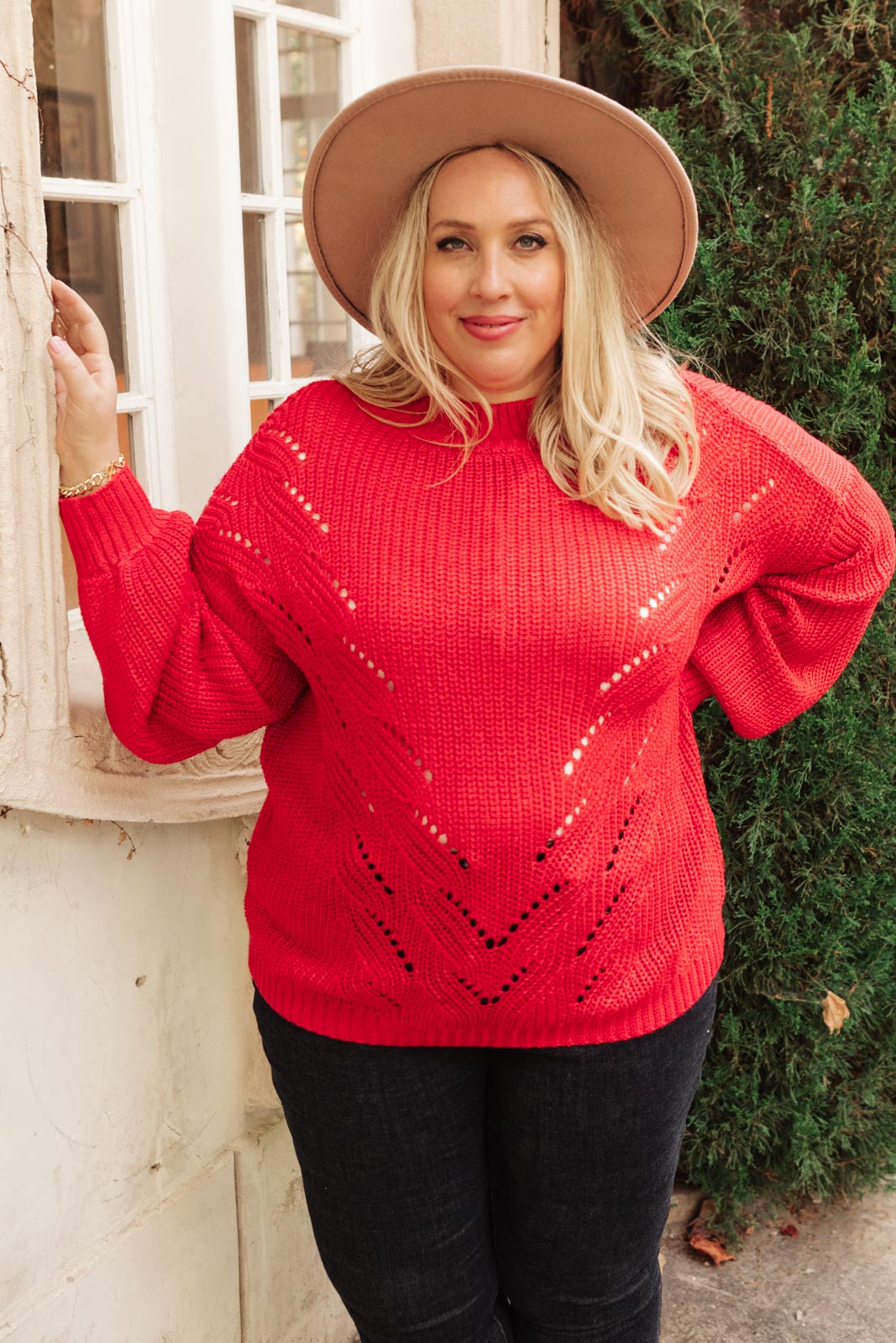 Cozy Casual Sweater in Lipstick