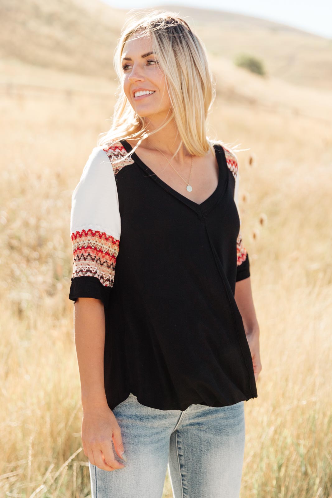 Cyprus Top in Black/Multi