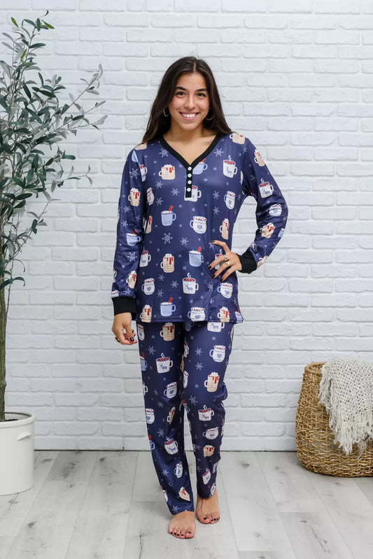 PREORDER: Soft & Stretchy Long Sleeve Pajamas in Winter Cup