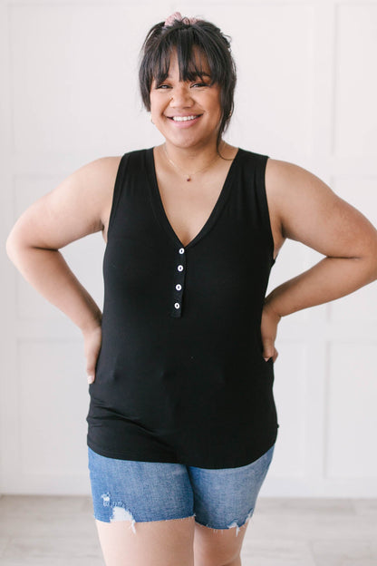 Desert Roses Tank in Black