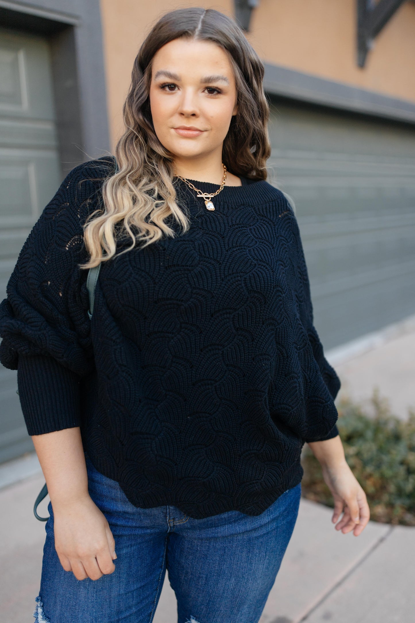 Designed For Details Sweater in Black