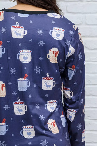 PREORDER: Soft & Stretchy Long Sleeve Pajamas in Winter Cup