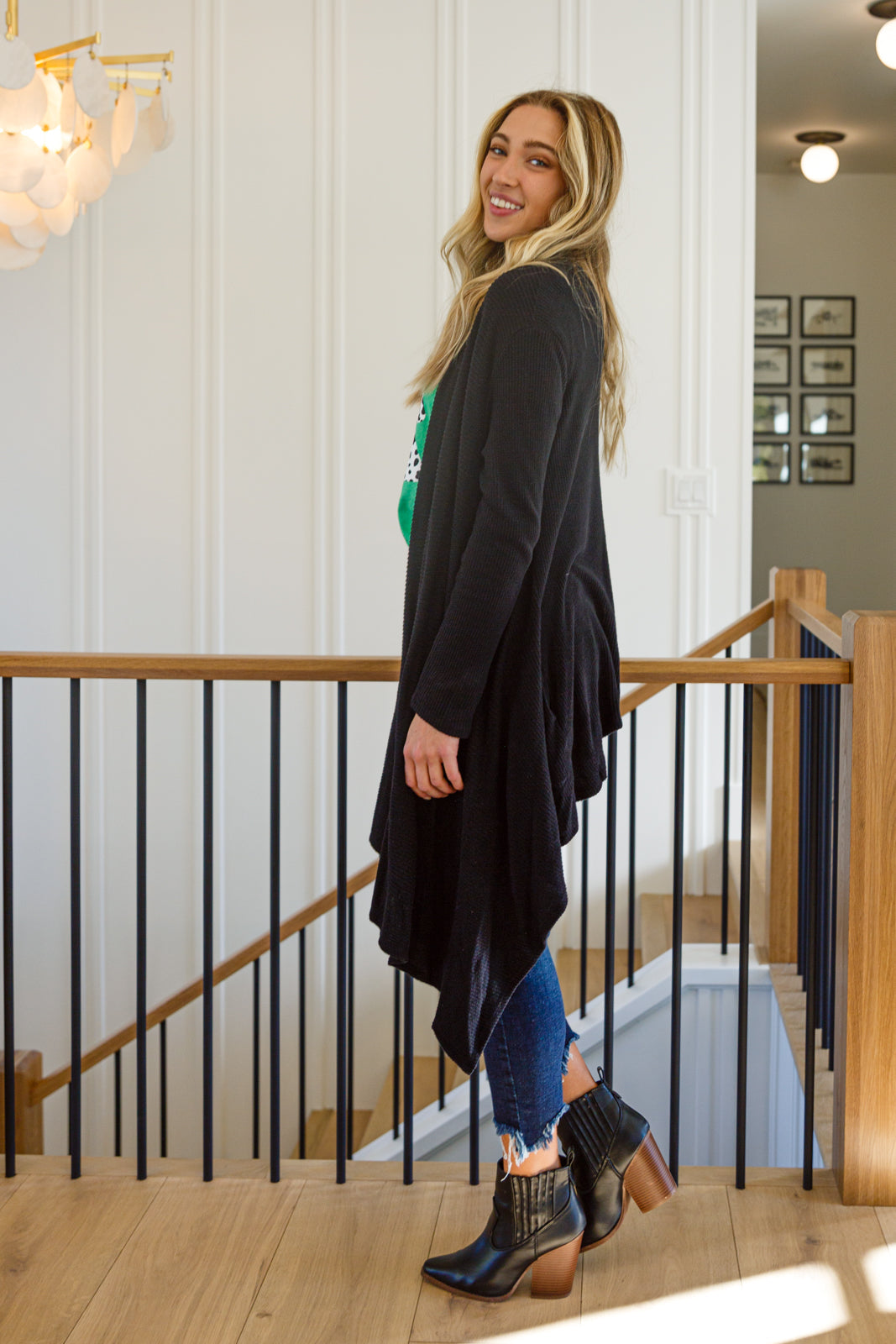 Ever Soft Cascade Cardigan With Pockets In Black